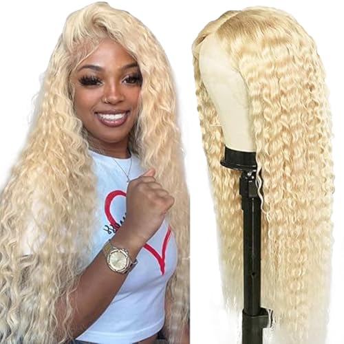 Tuheerst Blonde Human Hair Wig Deep Wave Echthaar Perücke Damen 4X4#613 Swiss Lace Brasilianisches Echthaar Remy Hair Pre Plucked Natural Hairline with Baby Hair 18 Zoll Tuheerst Blonde Human Hair Wig Deep Wave Echthaar Perücke Damen 4X4#613 Swiss Lace Brasilianisches Echthaar Remy Hair Pre Plucked Natural Hairline with Baby Hair 18 Zoll von Tuheerst