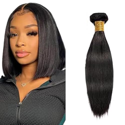 Tuheerst Deep Wave Human Hair Bundle Remy Hair Human Hair Extensions Double Weft Extensions Natural Black Color Real Hair for Women 1 Bundle 12 Zoll von Tuheerst