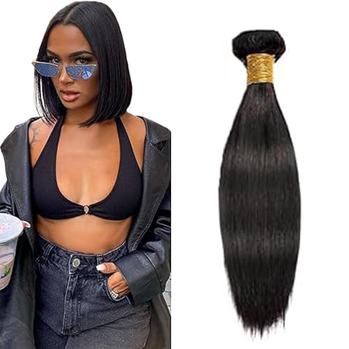 Tuheerst Deep Wave Human Hair Bundle Remy Hair Human Hair Extensions Double Weft Extensions Natural Black 1 Bundle for Women 12 Zoll von Tuheerst
