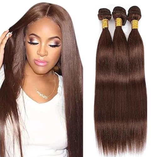 Tuheerst Straight Human Hair Bundles #4 Chocolate Brown Menschliches Haar 3 Bundles 50g/PC Human Hair Extensions Echthaar Tressen Bündel Double Weft Remy Hair for Woman 30 32 34 Zoll Tuheerst Straight Human Hair Bundles #4 Chocolate Brown Menschliches Haar 3 Bundles 50g/PC Human Hair Extensions Echthaar Tressen Bündel Double Weft Remy Hair for Woman 30 32 34 Zoll von Tuheerst
