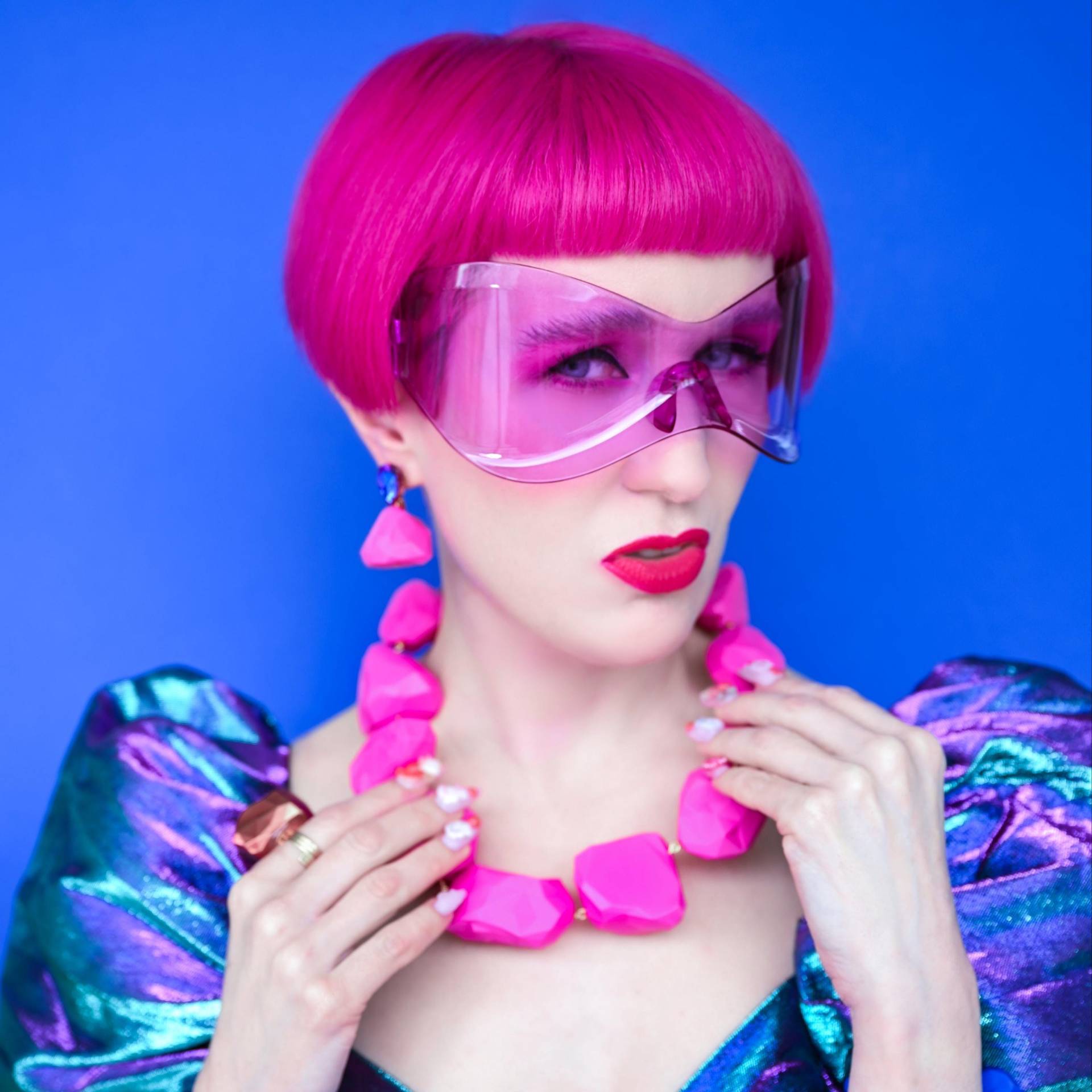 Collier "Pop Rocks' Neon-Pink - 3D-Gedruckte Statement-Piece Von Tukadu Collier "Pop Rocks' Neon-Pink - 3D-Gedruckte Statement-Piece Von Tukadu von TukaduHandmadeGems