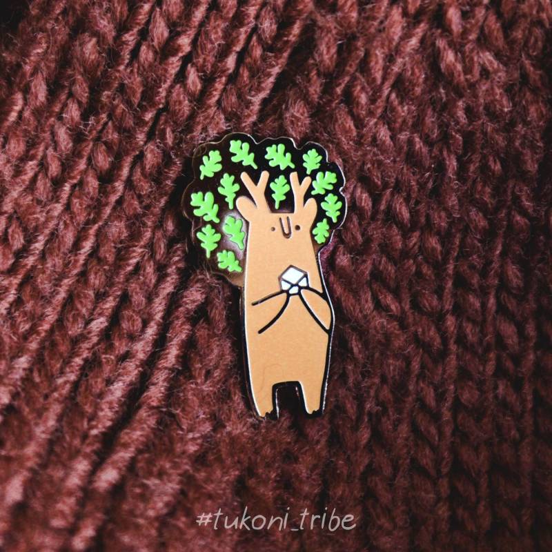 Eiche Emaille Pin, Süßer Baum Geschenk Für Baumliebhaber, Umschlag Pin Abzeichen, Tukoni von TukoniTribe