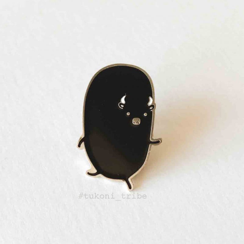 Lustige Bison Pin, Buffalo Süßes Tier Pin Brosche von TukoniTribe
