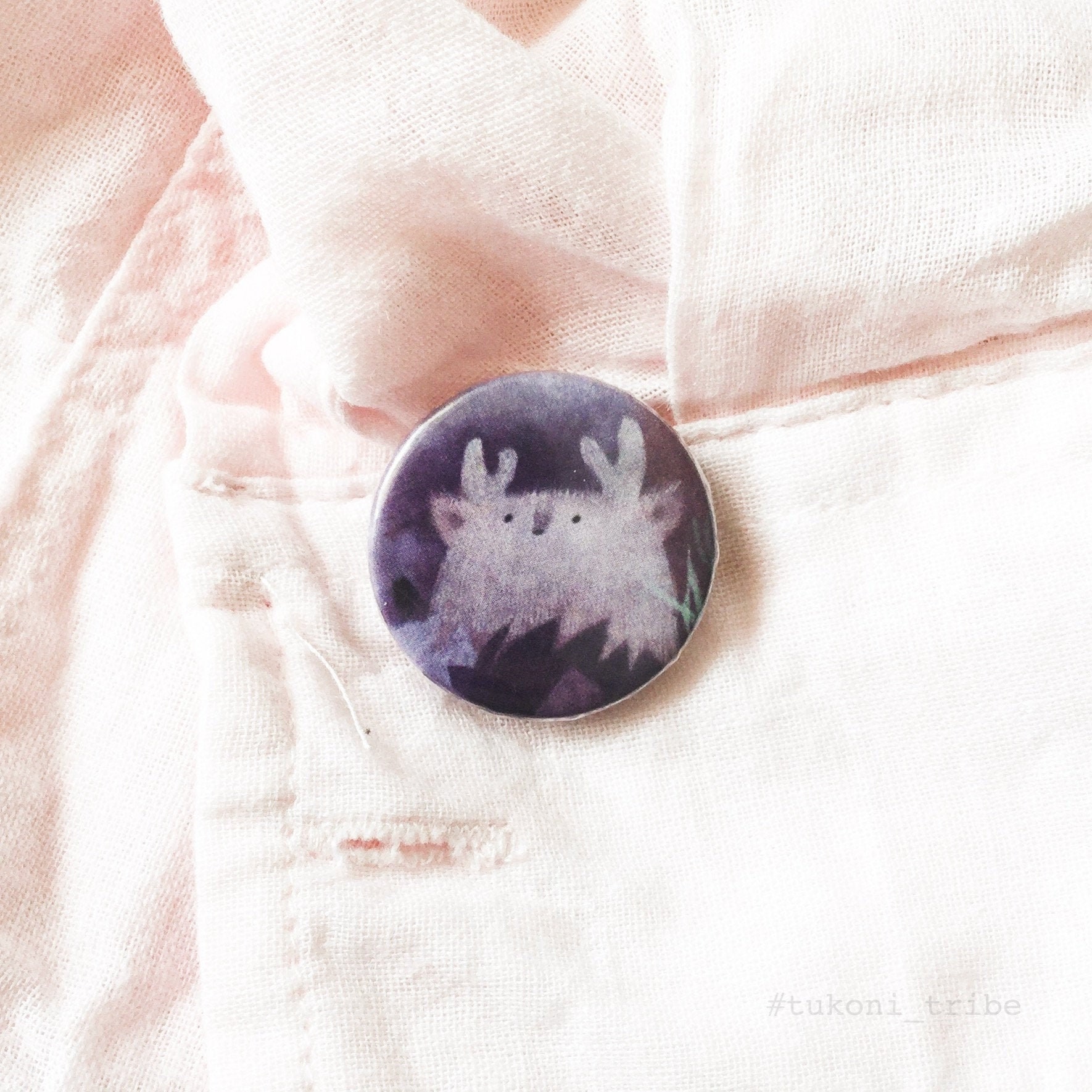 Tukoni Pins Pasqueflowers Buttons Blumen Anstecker Aquarell Tier Süße Kunst Geschenk Wald von TukoniTribe