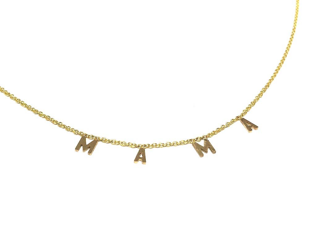 Buchstabenkette Namenskette Mama Halskette Geschenke Für von Tulajewelry