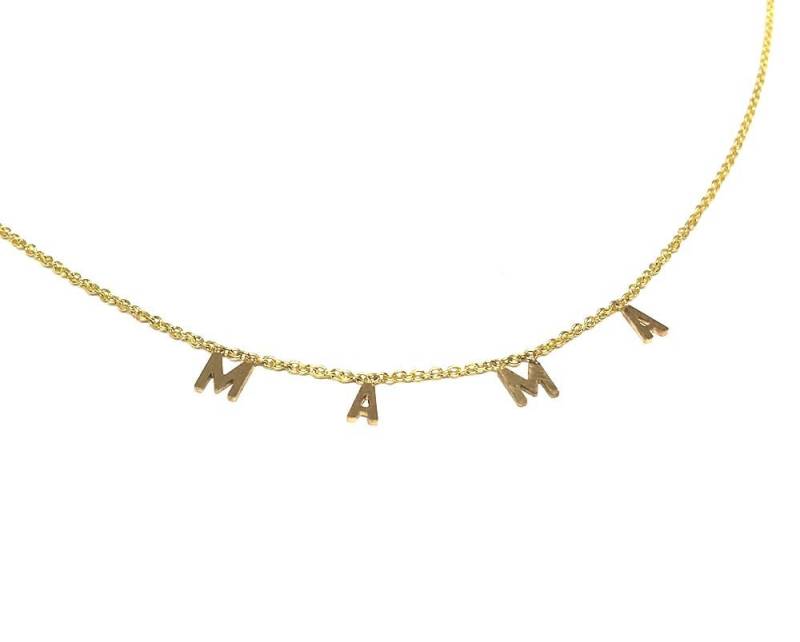 Buchstabenkette Namenskette Mama Halskette Geschenke Für von Tulajewelry