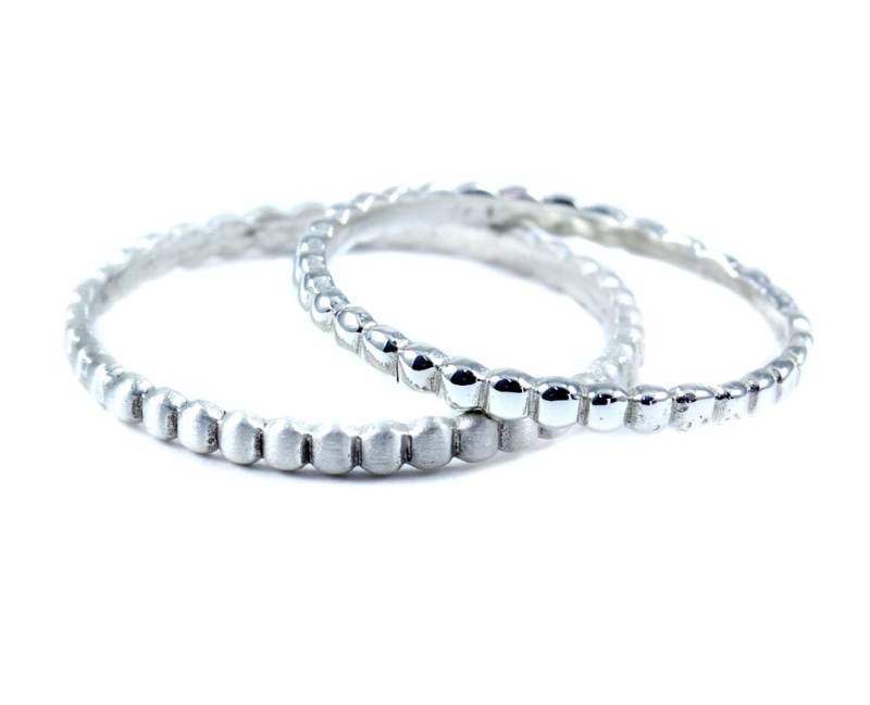 Sterling Silber Perlenring, Band, Zierlicher Ring, Knöchelring, Hochzeitsring, Stapelring, Tula Schmuck von Tulajewelry