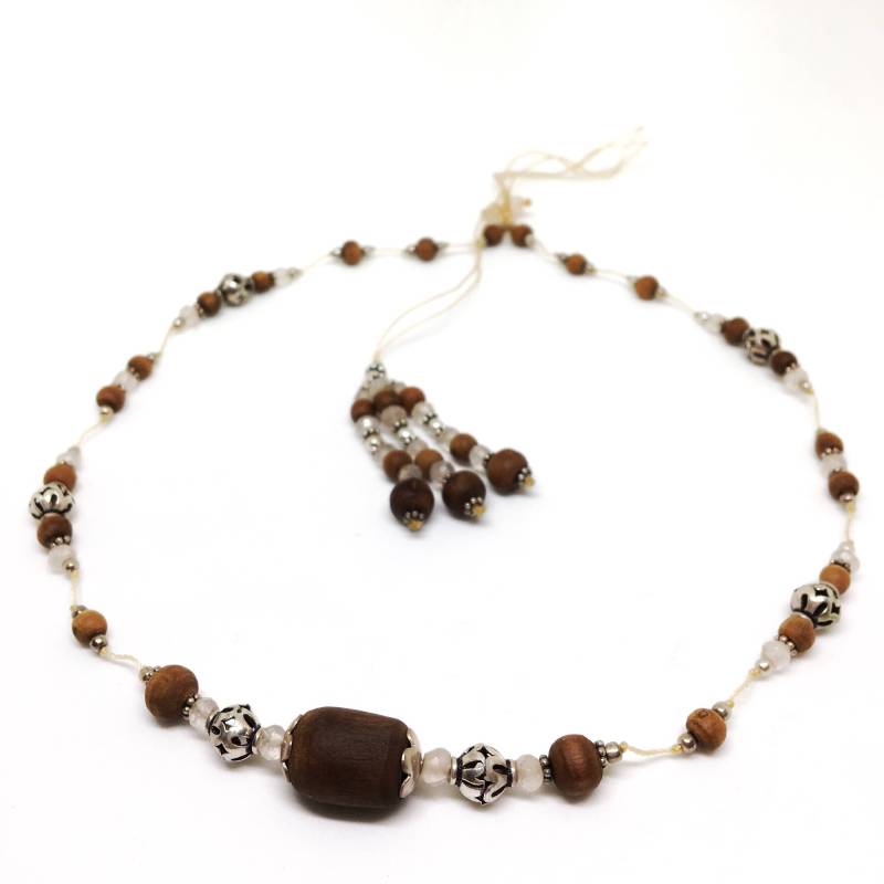 Einstellbare Tulasi Mani Halskette Mit Atemberaubenden Quaste von TulasiMaharani