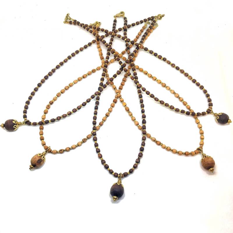 Hari Tulasi/Tulsi Halskette Mit Perlenanhänger Und Messing von TulasiMaharani