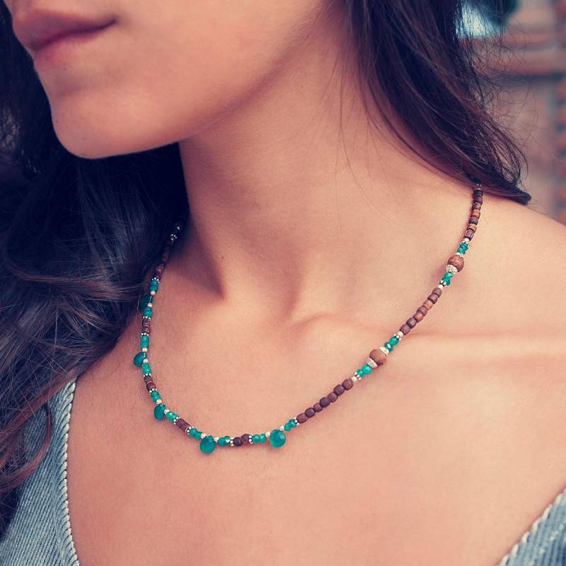 Madhuri Teardrop Tulasi Halskette von TulasiMaharani