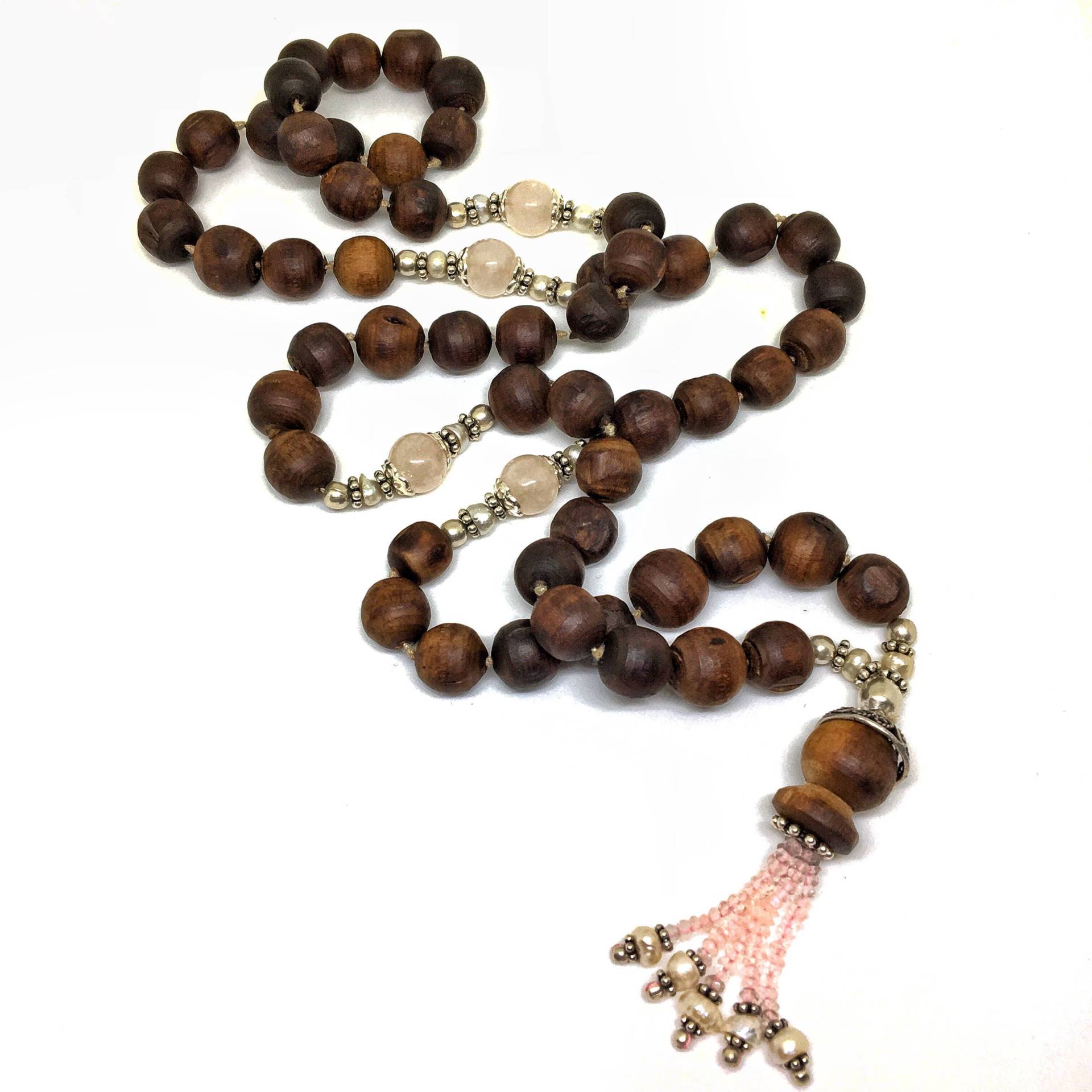 Padma Mala 54 Tulasi Tulsi, Rosenquarz, Perlen von TulasiMaharani