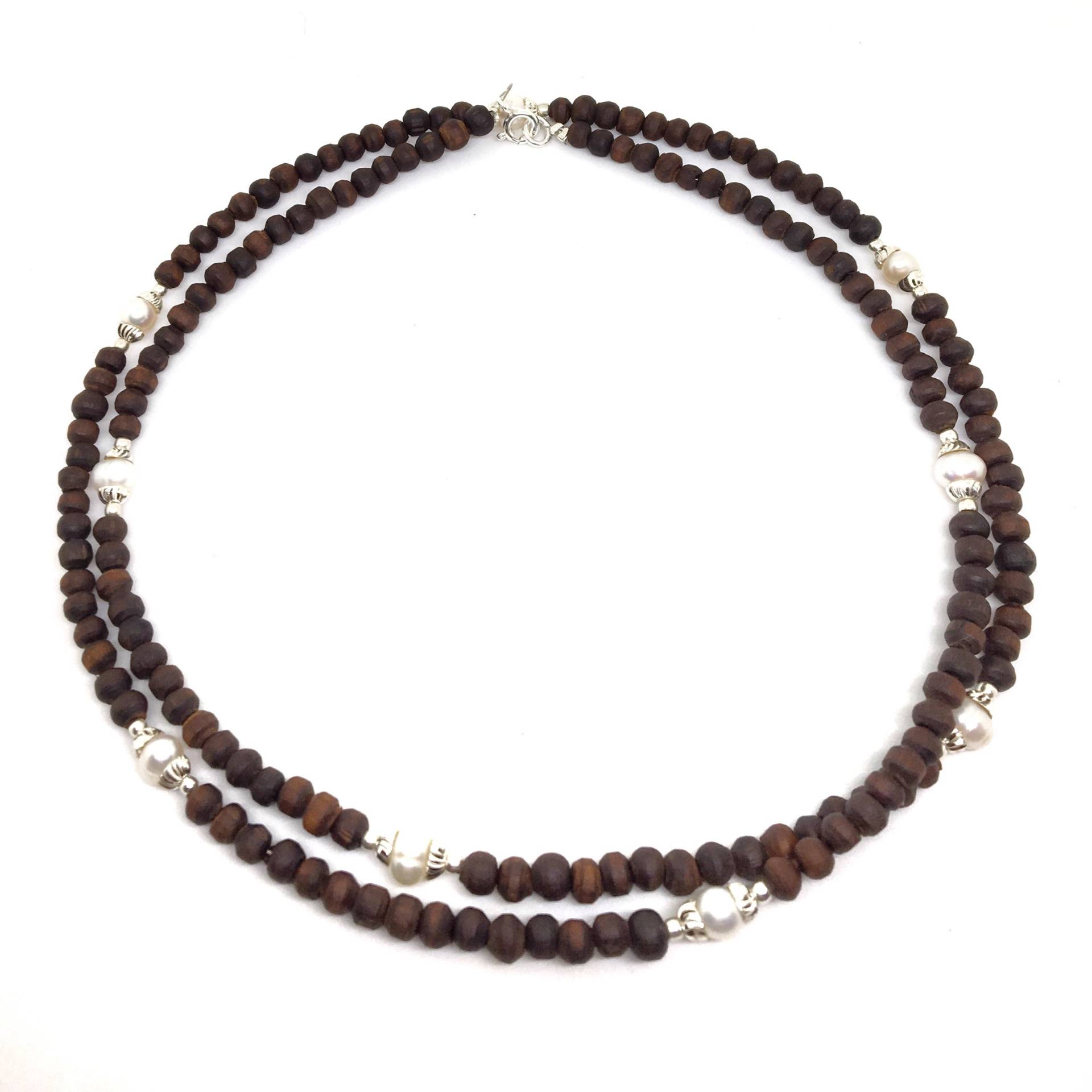 Premi, Lange Oder Doppelte Tulasi Kette Mit Perlen von TulasiMaharani