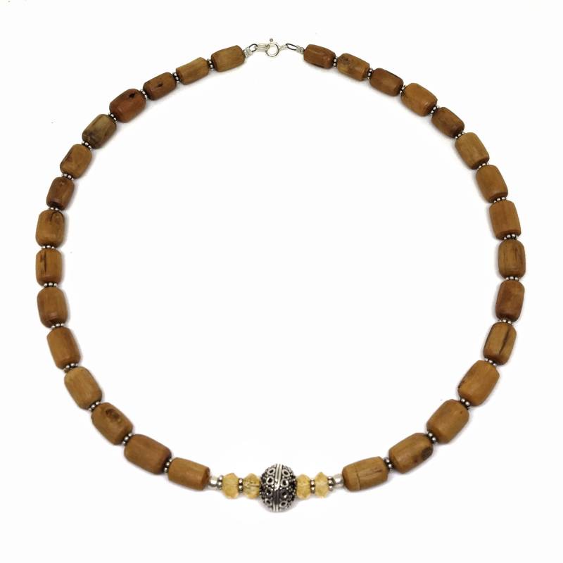 Suraj Halsperlen Mit Citrin Tulasi/Tulsi Und Sterling Silber von TulasiMaharani