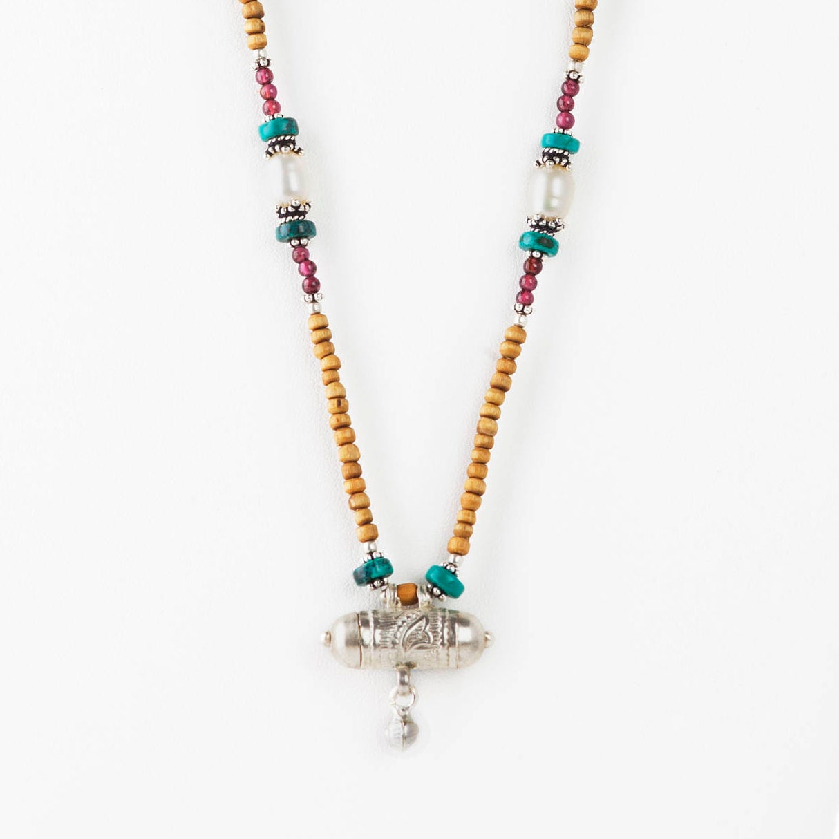 Vrindavani Perle/Türkis/Granat von TulasiMaharani