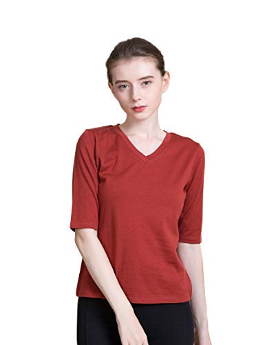 Damen Unterhemd Wolle Pullover Oberteil Herbst und Winter Rot S von Tulpen