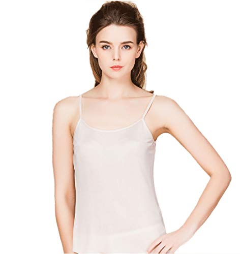 Maedchen 100% Seide Unterhemd Stretch Oberteil Sommer Top Beige XS von Tulpen