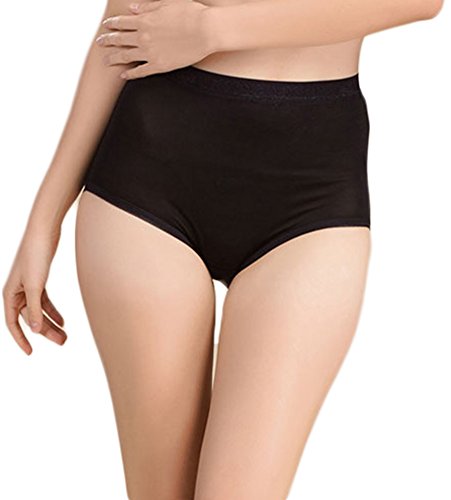 Tulpen Damen 100% Seide Panty Slip Atmungsaktive Thong Schwarz XL von Tulpen