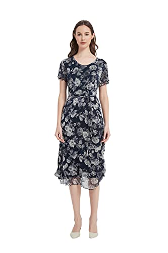 Tulpen Damen Maulbeerseide Vintage Sommerkleid Strand Kleid Schwarz M von Tulpen