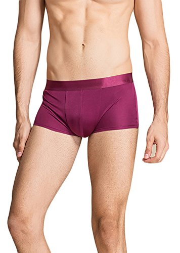 Tulpen Herren Reiner Seide Boxershorts Maennlich Sport Shorts Violett Rot M von Tulpen