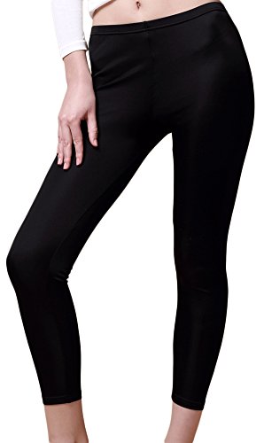 Tulpen Maedchen Seide Capri Hosen Sanfte Komfortable Slim Leggings Schwarz L von Tulpen