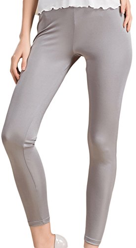 Tulpen Maedchen Seide Capri Hosen Sanfte Komfortable Slim Leggings Silbergrau L von Tulpen