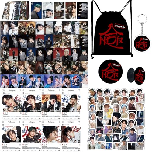 Tulufanskrr Stray Kids Merch Fanartikel Geschenk Fans Set, Gift Fotokarte, Stray Kids Rucksack, Kpop Merchandise Set von Tulufanskrr