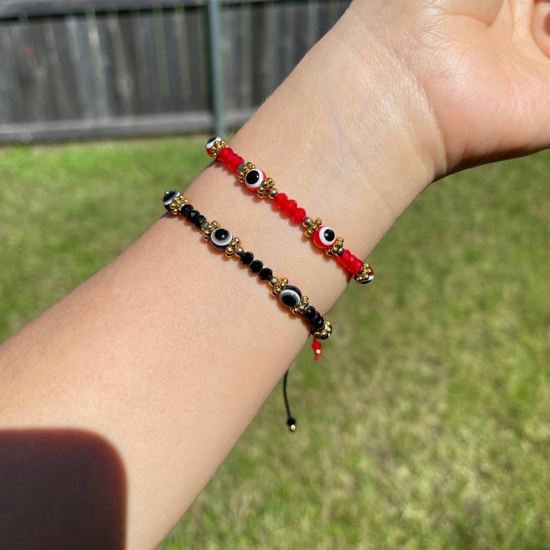 Pulsera De Mal Ojo - Böses Auge Armband//Ojo/ Verstellbar/ Einheitsgröße/ Armband Für Erwachsene/ Kinder/ Handgemacht. Bling Armband. Perle von TulumOnline
