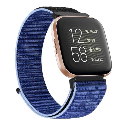 TumCez Nylon Armband Kompatibel mit Fitbit Versa 2/Fitbit Versa/Fitbit Versa Lite/Fitbit Versa SE Verstellbares Ersatz-Sportarmband für Damen Herren von TumCez