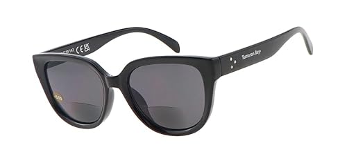 Tumaron Bay Eyewear Modell Bel Air – bifokale Sonnenbrille in schwarz - mit unauffälligen Lesefenster im unteren Bereich der Gläser mit Addition +2.00 von Tumaron Bay