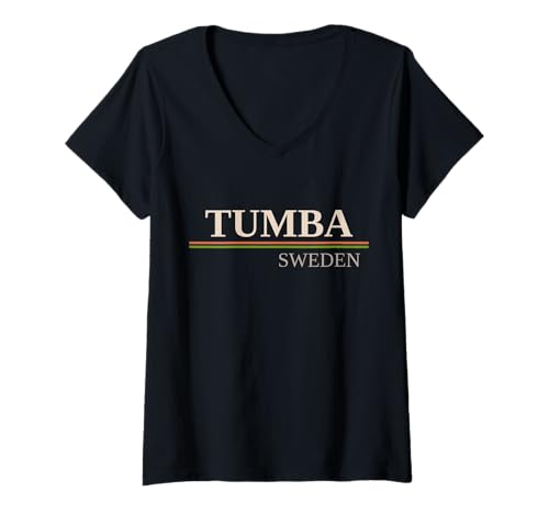 Damen Tumba Schweden T-Shirt mit V-Ausschnitt Damen Tumba Schweden T-Shirt mit V-Ausschnitt von Tumba Sweden