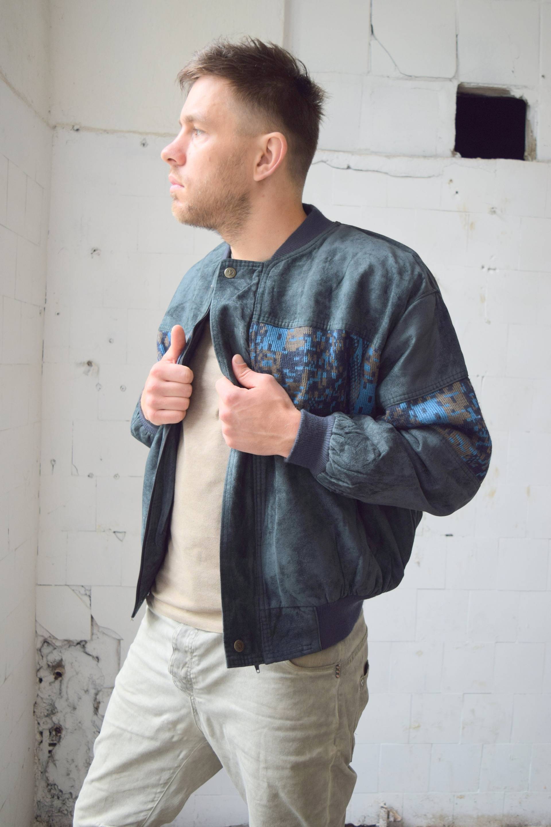 Vintage 80Er Jahre, Nordic Bomber Jacke, Made in Italy, Grösse M/L von TumbleweedsATTiTUDE