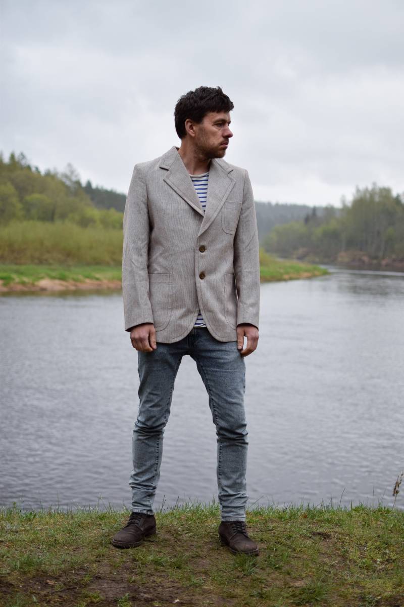 Vintage Tweed Sakko - 80Er Jahre Streifen-Blazer, Made in Finland von TumbleweedsATTiTUDE