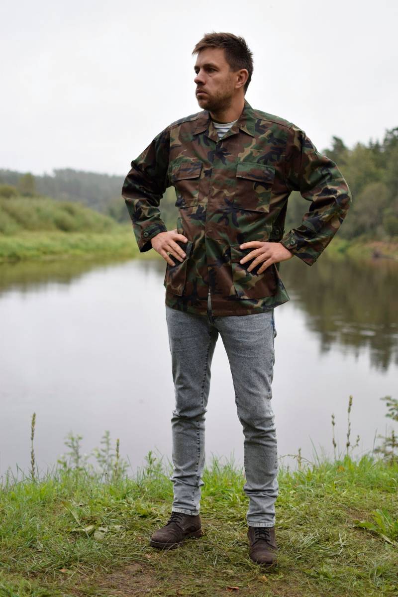 Vintage Militär Camo Feldjacke - 90S Army Green, Herren M von TumbleweedsATTiTUDE