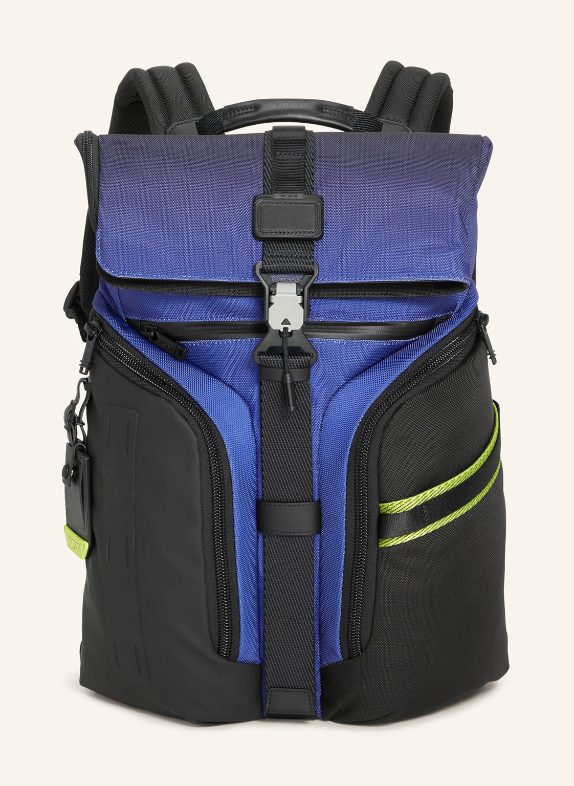 Tumi Alpha Bravo Rucksack Logistics Flap Lid Backpack 23 L blau von Tumi