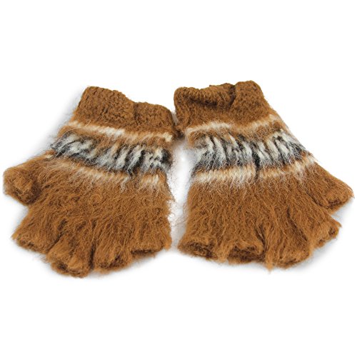 Tumia LAC 100% Alpaka Fingerlose Handschuhe - Handgefertigt in Bolivien - Braun von Tumia LAC