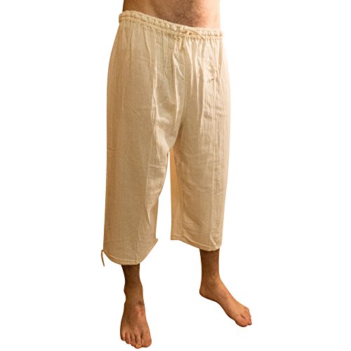 Tumia LAC Sommer Dreiviertellange Hosen, elastischer Taillenbund, aus Baumwolle, ethisch gehandelt - aus Ecuador gefertigt - leichtes, kühles Material von Tumia LAC