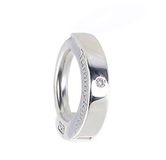 sterling Silber Diamant Bauch Ring 14G Nabel Clicker, Usa Made Tummytoys® von TummyToys