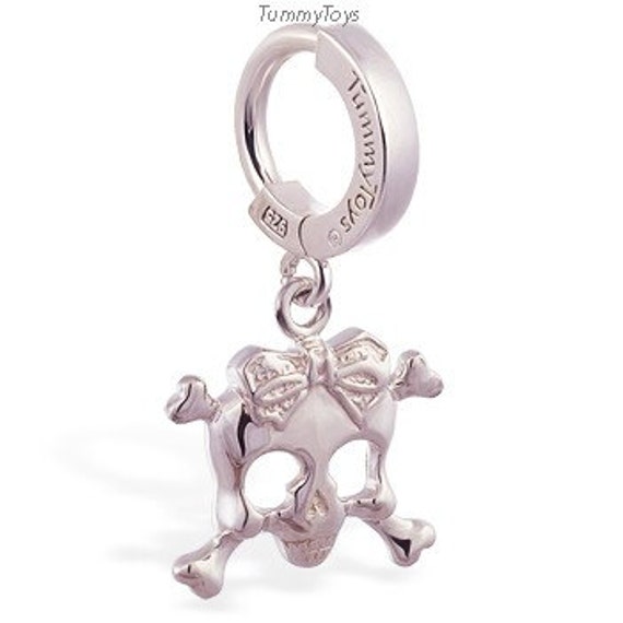 Totenkopf Bauchnabel Ring Goth Baumeln Schmuck von TummyToys