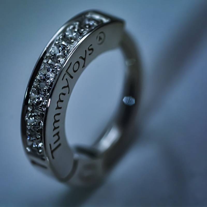 sterling Silber Bauchnabel Cz Bauchnabel Clicker Von Tummytoys® von TummyToys