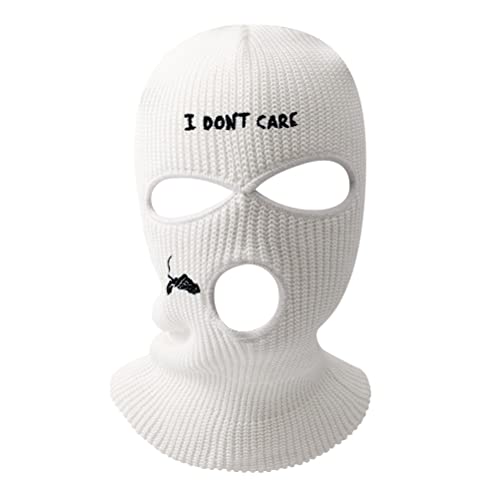 Tumnea 3 Loch Sturmhaube Gestrickte Ski-Gesichtsmaske Gesichtsabdeckung Sturmhaube mit Stickerei Winter Warme Sturmmaske Balaclava Männer Fraue Radfahren Skifahren Laufen Tumnea 3 Loch Sturmhaube Gestrickte Ski-Gesichtsmaske Gesichtsabdeckung Sturmhaube mit Stickerei Winter Warme Sturmmaske Balaclava Männer Fraue Radfahren Skifahren Laufen von Tumnea