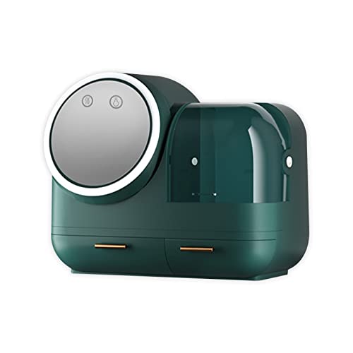 Kosmetik-Aufbewahrungsbox mit beleuchtetem Schminkspiegel, moderner kosmetischer Organizer mit Schminkspiegel verstellbar, Kosmetikkoffer mit 360 Grad drehbarem Spiegel für Mädchen und Frauen von Tumotsit