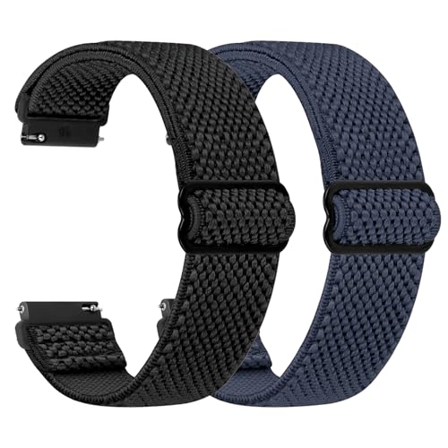 TumpCez Elastisches Nylon-Uhrenarmband mit Schnellverschluss, Bandbreite: 16 mm, 18 mm, 19 mm, 20 mm, 22 mm, 24 mm, verschiedene Farben und Breite, Schwarz + Indigo, 19 mm, Böhmisch TumpCez Elastisches Nylon-Uhrenarmband mit Schnellverschluss, Bandbreite: 16 mm, 18 mm, 19 mm, 20 mm, 22 mm, 24 mm, verschiedene Farben und Breite, Schwarz + Indigo, 19 mm, Böhmisch von TumpCez
