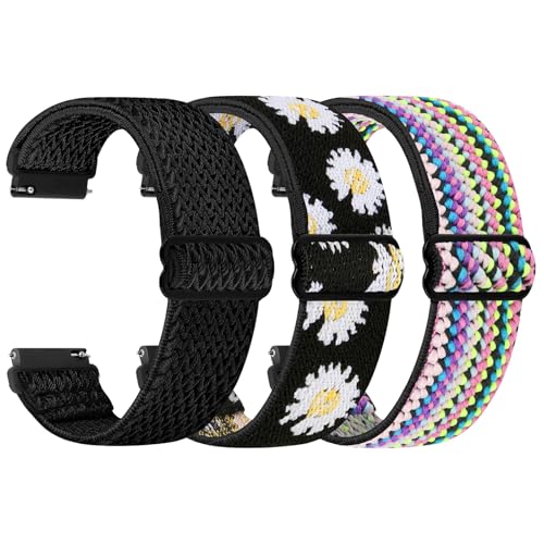 TumpCez Schnellverschluss-Uhrenarmband, Breite 18 mm, 19 mm, 20 mm, 22 mm, 24 mm, verstellbare elastische Nylon-Uhrenarmbänder, Ersatzarmband für Männer und Frauen von TumpCez