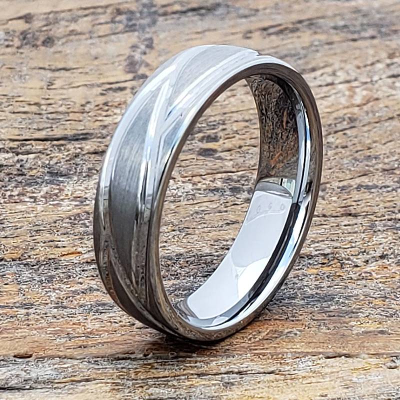 Wolframring, Herrenring Geschnitzt, Wolframring Geschnitzt Wolframring, Herrenring Geschnitzt, Wolframring Geschnitzt von TungstenRingsFM