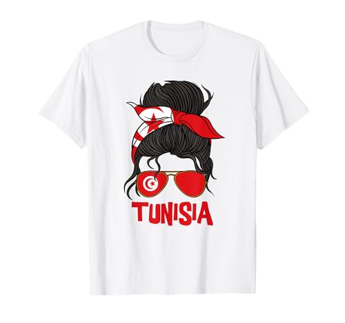 Tunesien für Mädchen Tunesische Flagge für Frauen Tunesien T-Shirt Tunesien für Mädchen Tunesische Flagge für Frauen Tunesien T-Shirt von Tunisia for Girls and Women