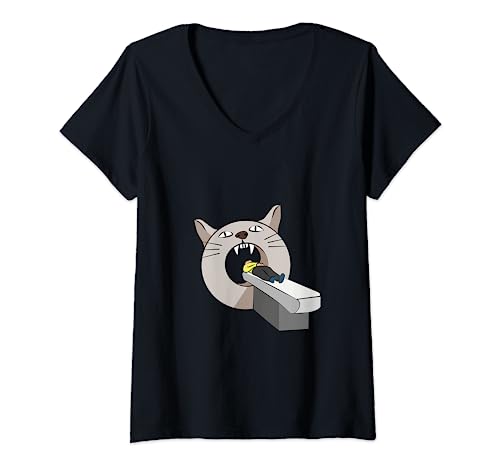 Damen CAT Scan CT Machine Radiologist Donut der Wahrheit T-Shirt mit V-Ausschnitt Damen CAT Scan CT Machine Radiologist Donut der Wahrheit T-Shirt mit V-Ausschnitt von Tunnel Death Medicine MR Computer Tomography