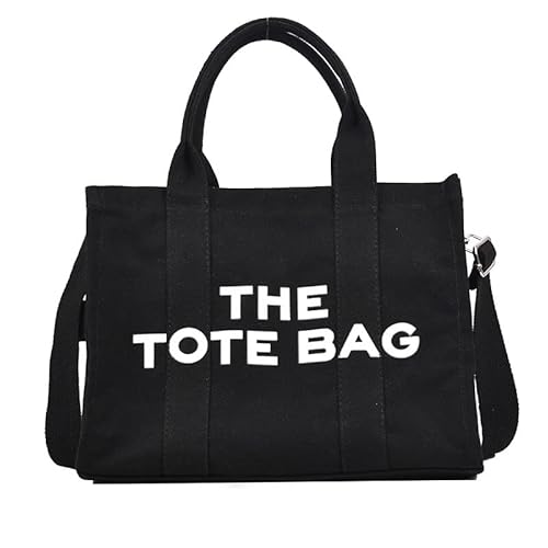 Tuobo Tragetasche für Damen mit Reißverschluss, Canvas-Tragetaschen, Crossbody-Tragetaschen für Arbeit und Reisen, Schwarz Tuobo Tragetasche für Damen mit Reißverschluss, Canvas-Tragetaschen, Crossbody-Tragetaschen für Arbeit und Reisen, Schwarz von Tuobo
