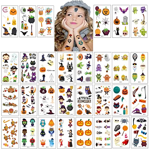 Halloween Narben Tattoos, 30 Blatt Temporäre Tattoos, Wasserdicht Zombie Narben Tattoos Aufkleber mit gefälschten Scab Blut, für Halloween Kostüm Makeup Cosplay Party für Kinder Erwachsener (D) von Tuofang