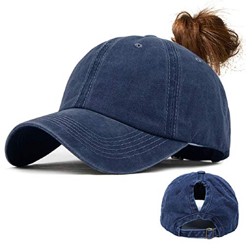 Tuopuda Baseball Cap Damen Schachtelhalm Kappe Retro Ponytail Cap Vintage Basecap Pferdeschwanz Outdoor Baseball Kappen Sports Freizeit Einstellbare Baseballmütze Sonnenhut Schirmmütze von Tuopuda