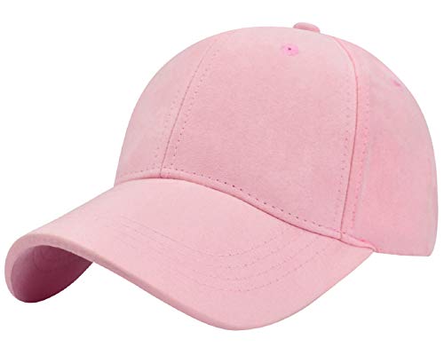 Tuopuda Baseball Cap Herren Damen Sport Kappe 6-Panel Unisex Basecap Outdoor Retro Mütze Reine Farbe Baseboard Baseballkappe Verstellbar einfarbige Baseballmütz Basecap Sommer Trucker Hut, Dunkelrosa von Tuopuda